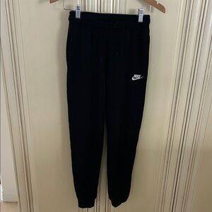 Nike Black Jogger Pants with White Swoosh